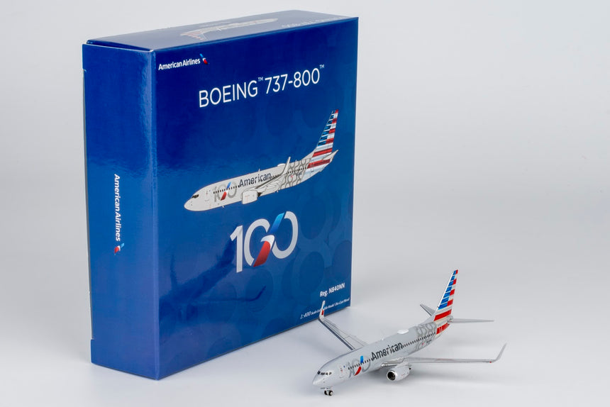 NG Models American Airlines Boeing 737-800 N840NN (100th Anniversary) 1/400 Aircraft Scale Model