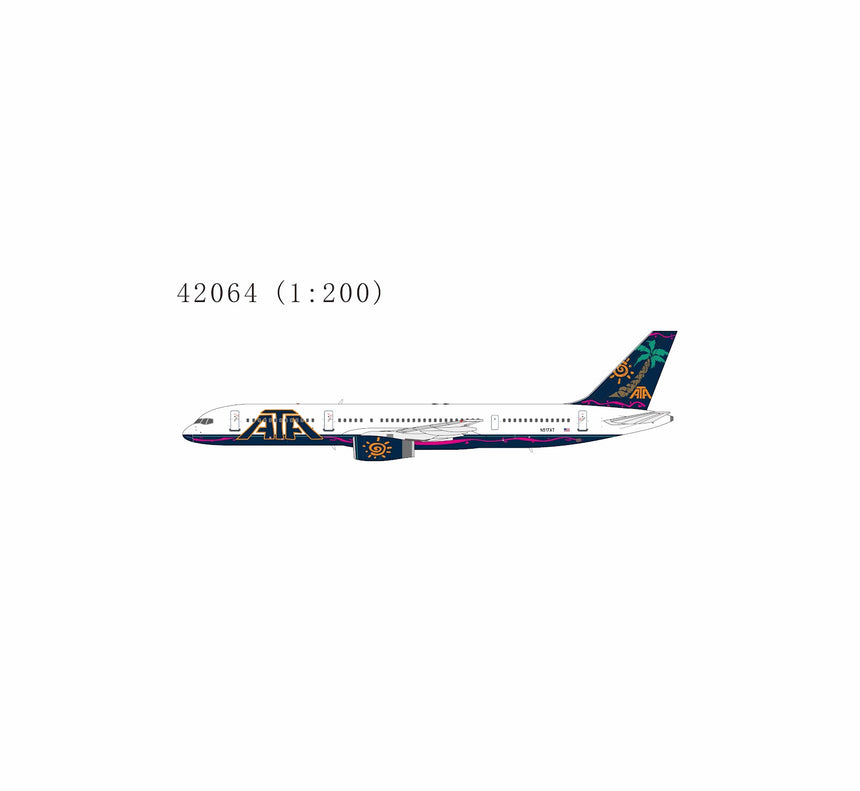 NG Models American Trans Air (ATA) Boeing 757-200 N517AT (holiday livery) 1/200 Aircraft Scale Model