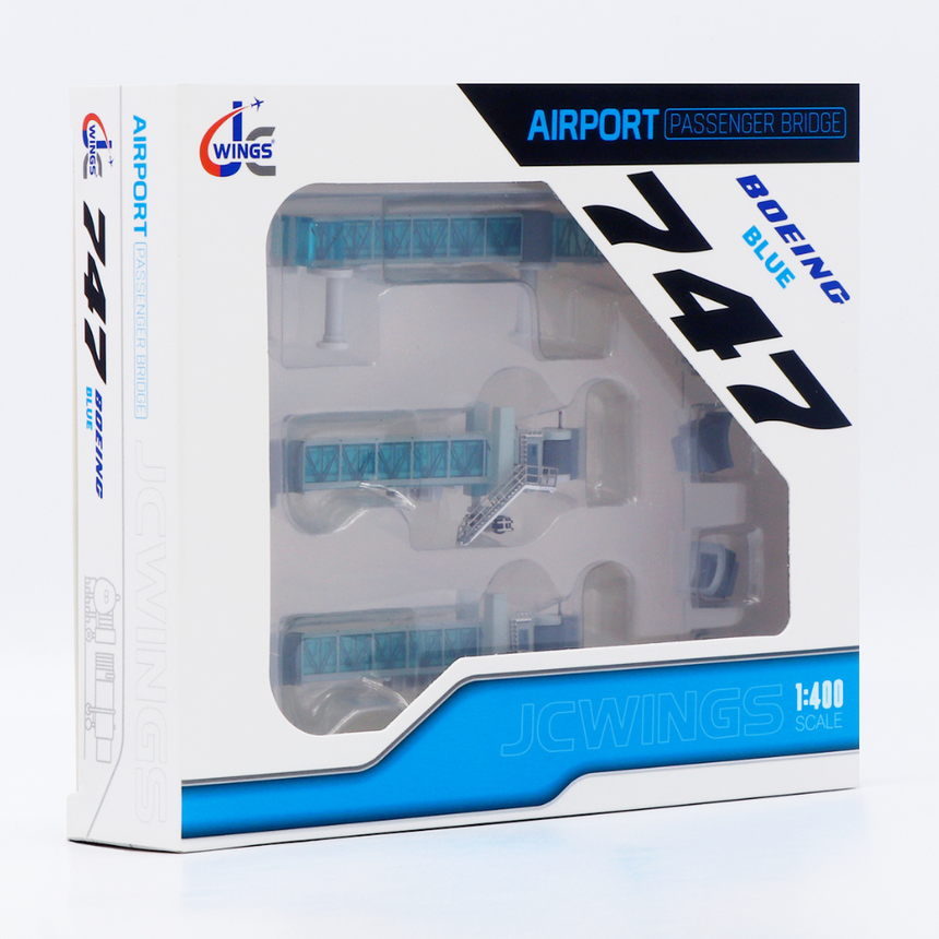 JC Wings Air Passenger Bridge B747 (Blue) 1/400 Scale Model Accessory