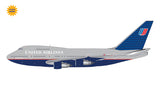 GeminiJets United Airlines Boeing 747SP N145UA (“battleship” livery w/ flaps down) 1/200 Aircraft Scale Model