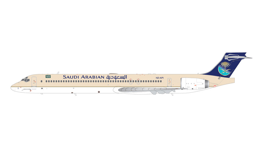 GeminiJets Saudi Arabian Airlines McDonnell MD-90 HZ-API (upgraded stand) 1/200 Aircraft Scale Model