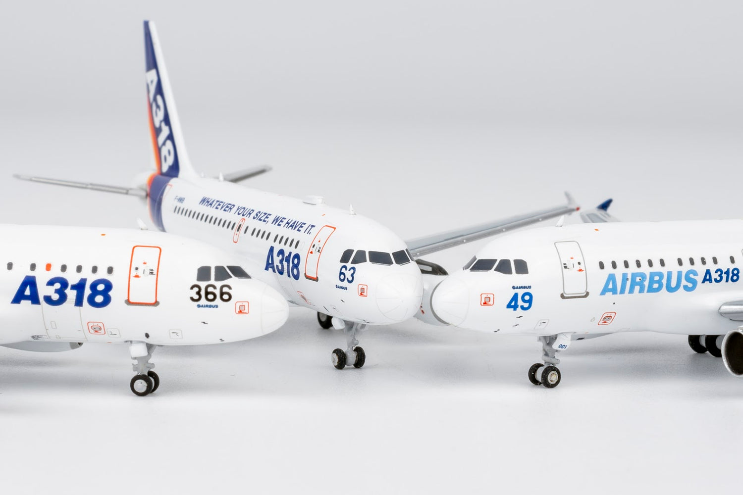 NG Models Airbus Industrie Airbus A318-100 F-WWIA old colors; PW6000 ENGINES 1/400 Aircraft Scale Model