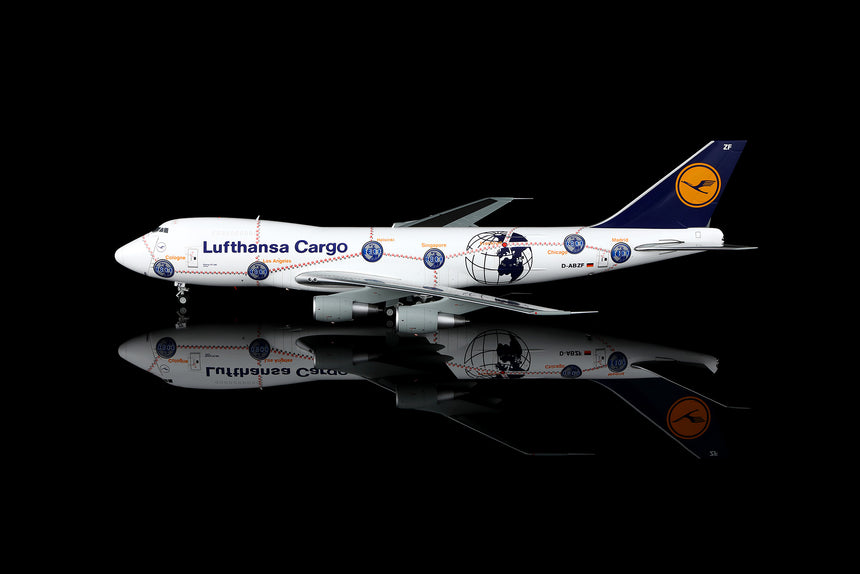 SQ Wings Lufthansa Cargo "Service Revolution" Boeing 747-200 D-ABZF Interactive Series 1/200 Scale Model