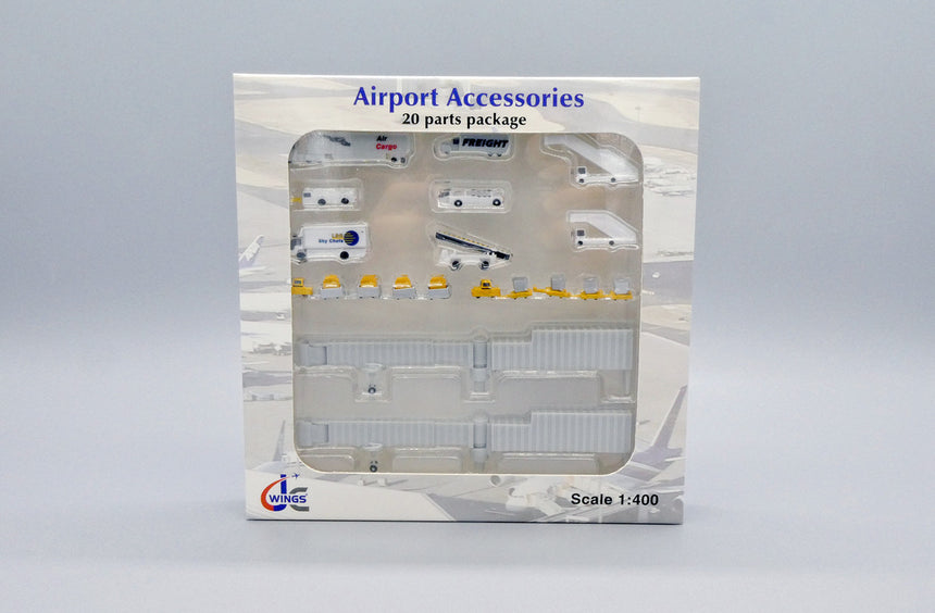 JC Wings Airport Accessories Pack of 20 Parts 1/400 Scale