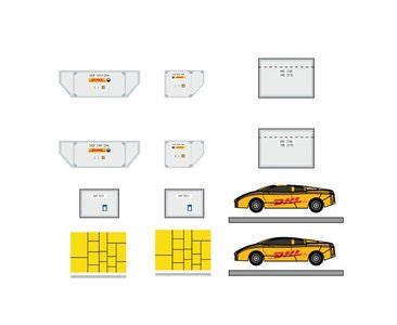 Fantasy Wings Airport Accessories Cargo Container Set DHL 1/400 Scale Model