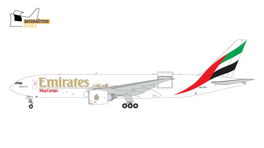 GeminiJets Emirates Sky Cargo Boeing 777-200LRF A6-EFG Interactive