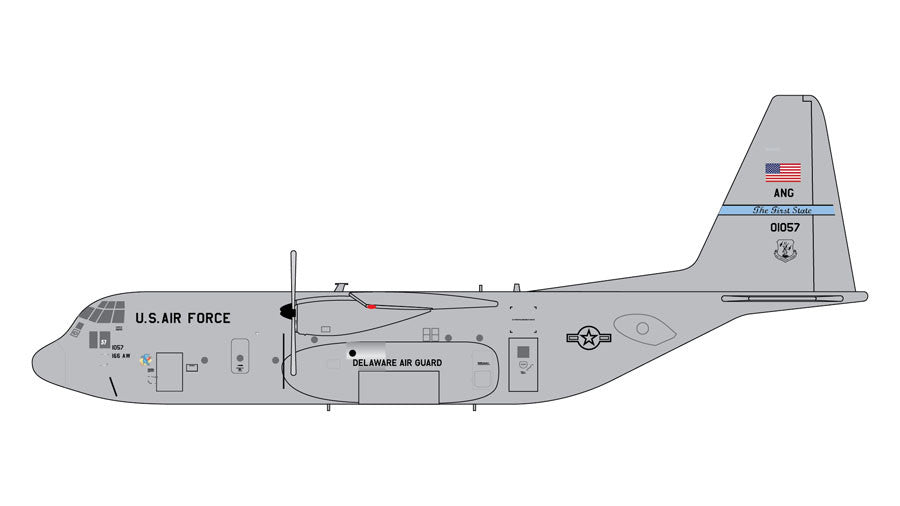 Gemini 1/400 Lockheed C-130H アメリカ空軍 限定版 Gemini Macs 1:400 Lockheed C-130H: U.S Air Force (Delaware