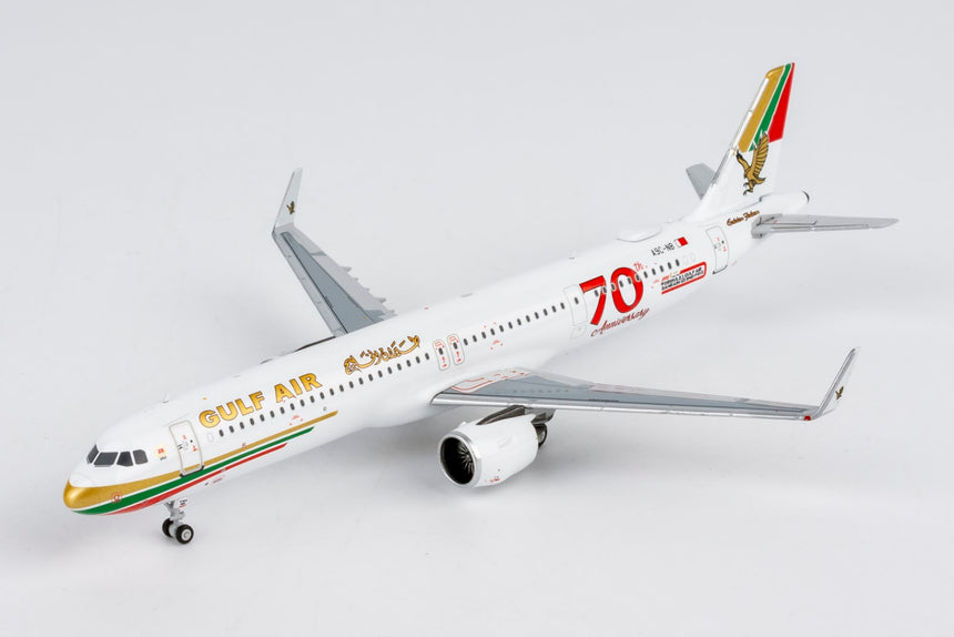 NG Models Gulf Air Airbus A321neo A9C-NB (70th Anniversary livery) 1/400 Aircraft Scale Model
