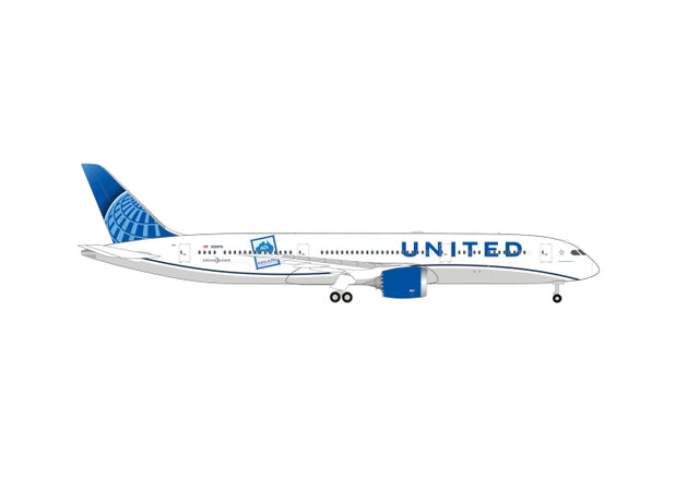 Herpa United Airlines Boeing 787-9 Dreamliner - N29975 "Adelaide" 1/500 Aircraft Scale Model
