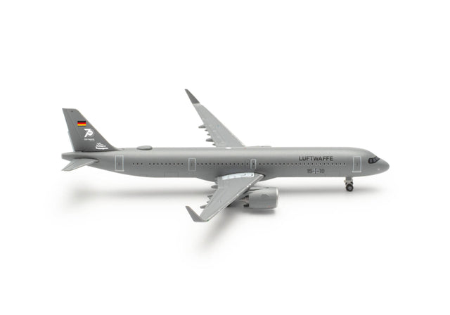 Herpa German Air Force Flight Readiness Airbus A321neo - 15+10 "70 Years of the Air Force" 1/500 Aircraft Scale Model