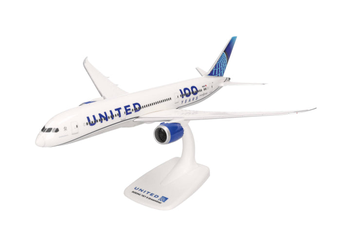 Herpa Snap-Fit United Airlines Boeing 787-9 Dreamliner - N61101 "100 Years" 1/200 Aircraft Scale Model