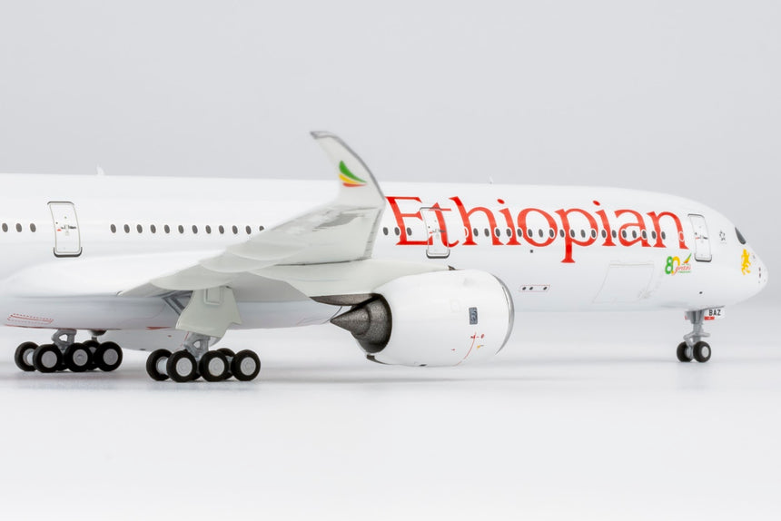 NG Models Ethiopian Airlines Airbus A350-1000 ET-BAZ (with 80th anniversary stickers) 1/400 Aircraft Scale Model