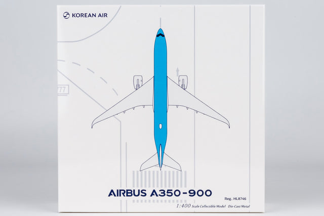 NG Models Korean Air Airbus A350-900 HL8746 New Livery 1/400 Aircraft Scale Model