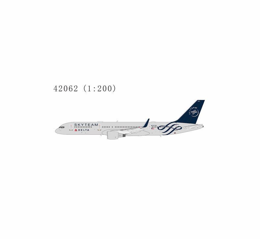 NG Models Delta Air Lines Boeing 757-200 N717TW (SkyTeam) 1/200 Aircraft Scale Model