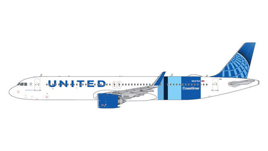 GeminiJets United Airlines Airbus A321neo N94750 Coastliner 1/400