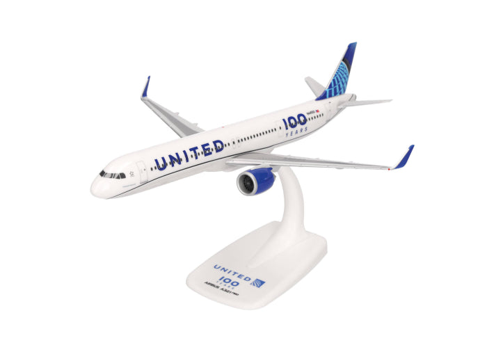 Herpa Snap-Fit United Airlines Airbus A321neo - N44550 "100 Years" 1/200 Aircraft Scale Model