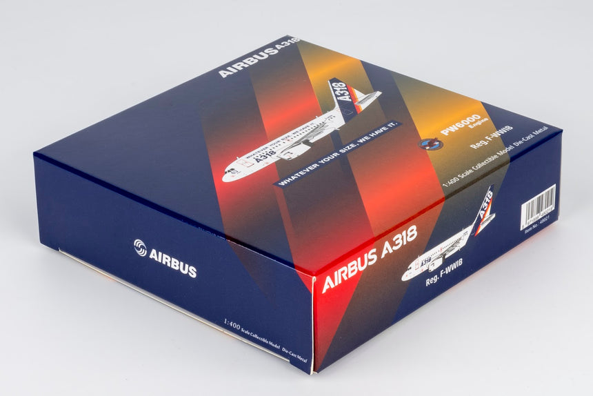 NG Models Airbus Industrie Airbus A318-100 F-WWIB with "What Ever Your Size, We Have It." titles 1/400 Aircraft Scale Model
