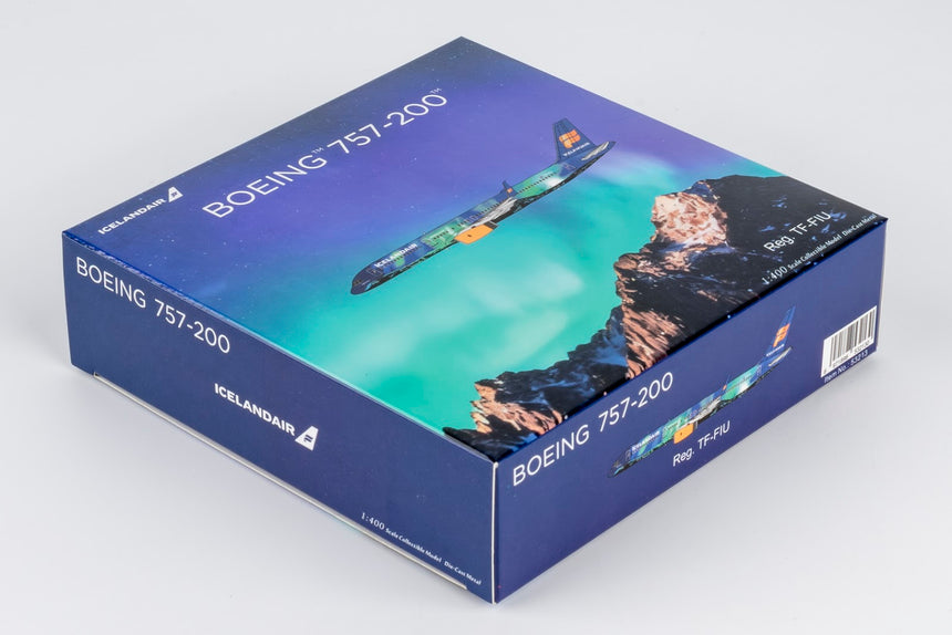 NG Models Icelandair Boeing 757-200/w TF-FIU Aurora (Northern Lights) Aircraft Scale Model