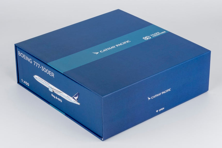 NG Models Cathay Pacific Airways Boeing 777-300ER B-KPO (large titles; "80 Years Together" sticker) Ultimate 1/400 Aircraft Scale Model
