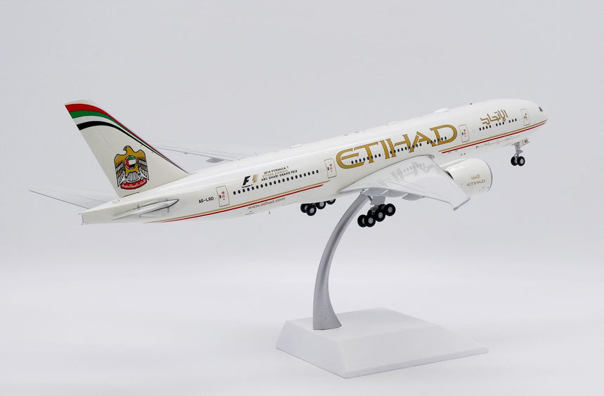 JC Wings Etihad Airways Boeing 777-200LR "2015 Formula 1" (A6-LRD) 1/200 Aircraft Scale Model