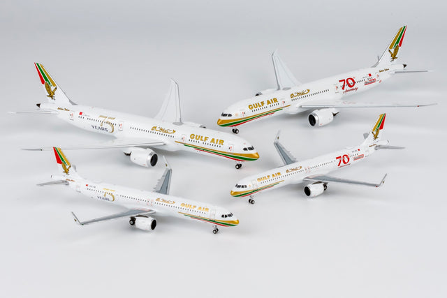 NG Models Gulf Air Airbus A321neo A9C-NB (70th Anniversary livery) 1/400 Aircraft Scale Model