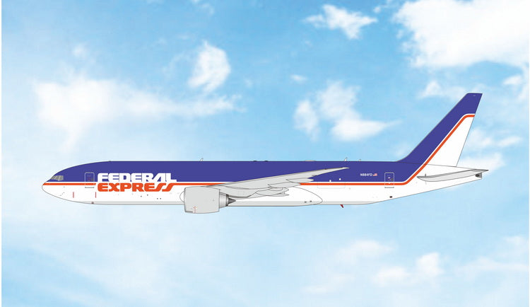 Phoenix FedEx Boeing B777F N884FD Purple Top 1/400 Aircraft Scale Model