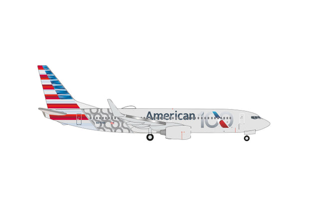 Herpa American Airlines Boeing 737-800 - N840NN "100 Years" 1/500 Aircraft Scale Model