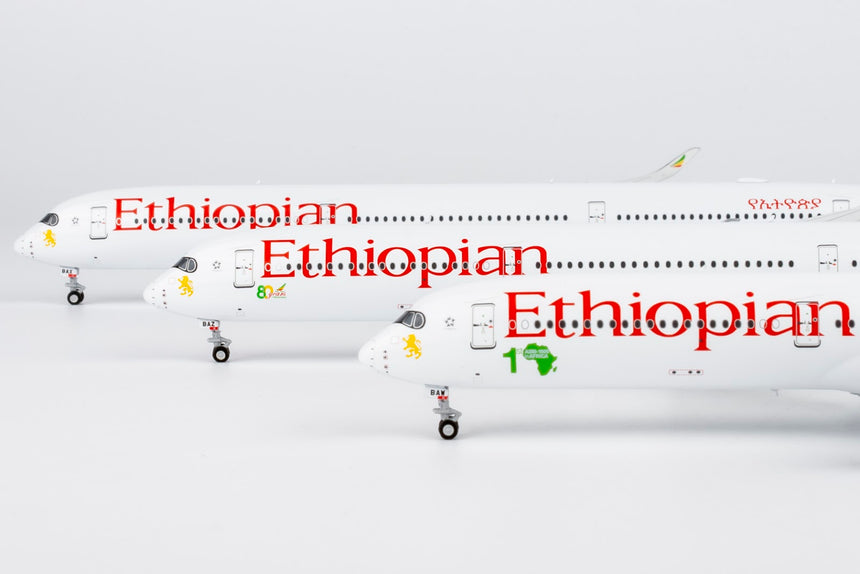 NG Models Ethiopian Airlines Airbus A350-1000 ET-BAW ("1st A350-1000 in Africa" sticker) 1/400 Aircraft Scale Model