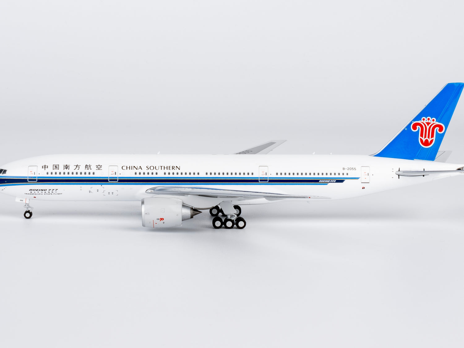 NG Models China Southern Airlines ETOPS - 越太平洋延程飞行 Boeing 777-200ER B-2055 1/400 Aircraft Scale Model