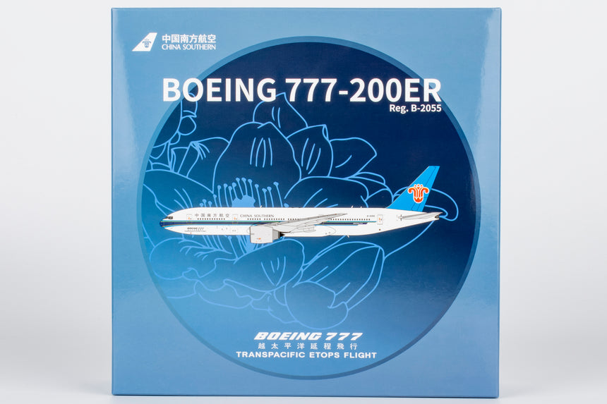 NG Models China Southern Airlines ETOPS - 越太平洋延程飞行 Boeing 777-200ER B-2055 1/400 Aircraft Scale Model