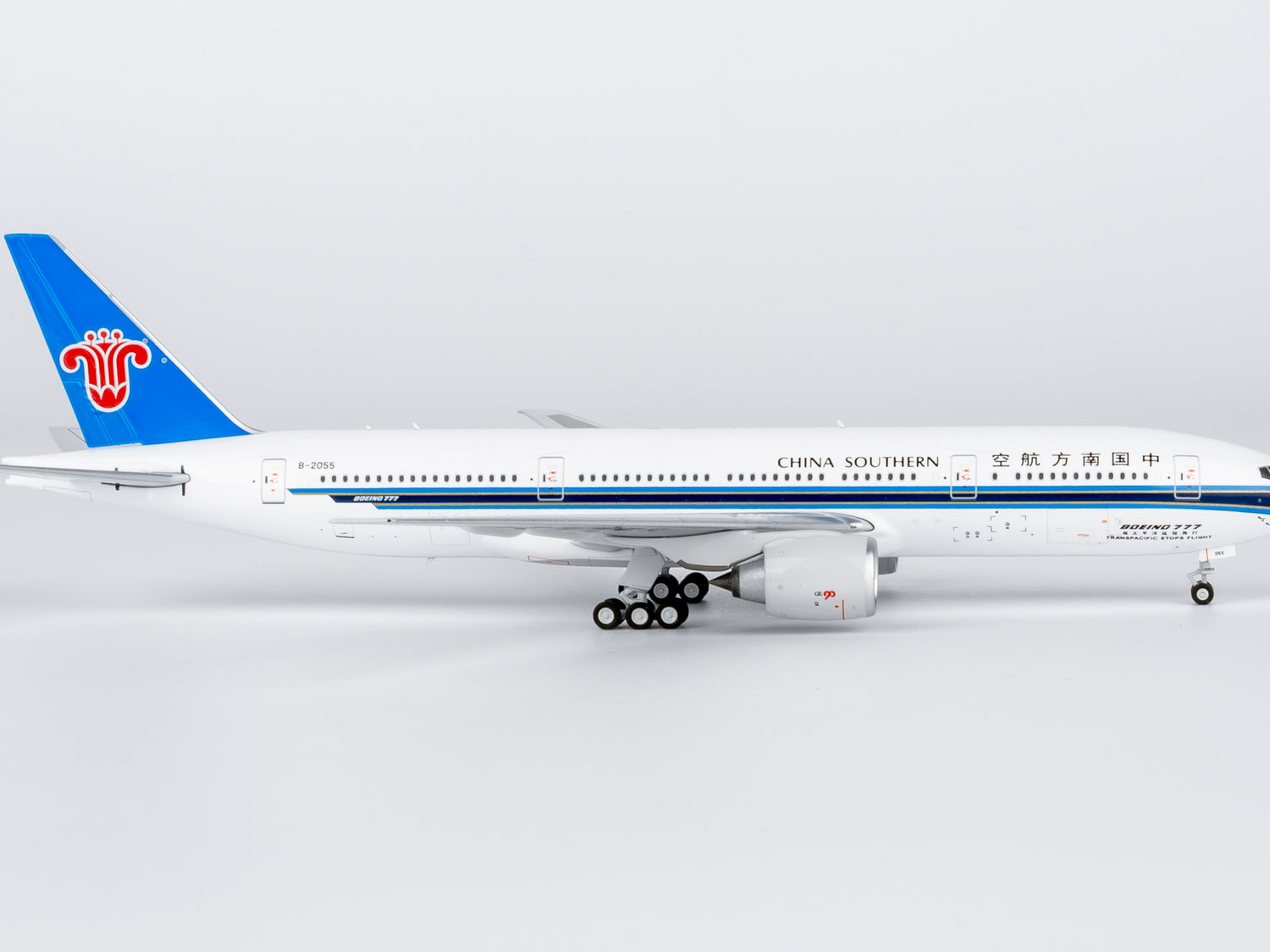 NG Models China Southern Airlines ETOPS - 越太平洋延程飞行 Boeing 777-200ER B-2055 1/400 Aircraft Scale Model