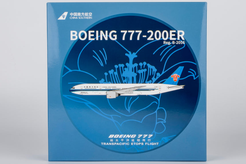 NG Models China Southern Airlines ETOPS - 越太平洋延程飞行 Boeing 777-200ER B-2056 1/400 Aircraft Scale Model