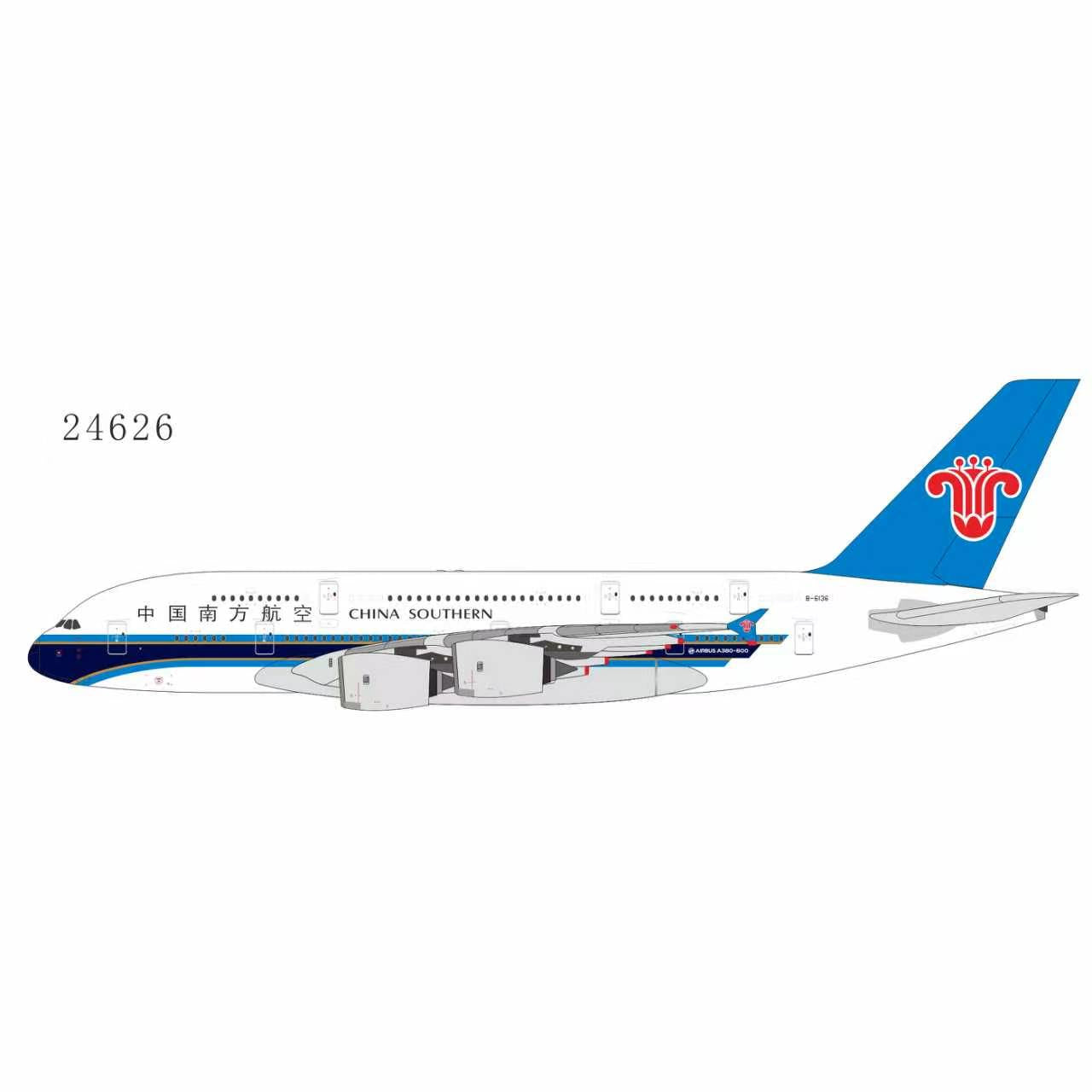 NG Models China Southern Airlines Airbus A380-800 B-6136 First