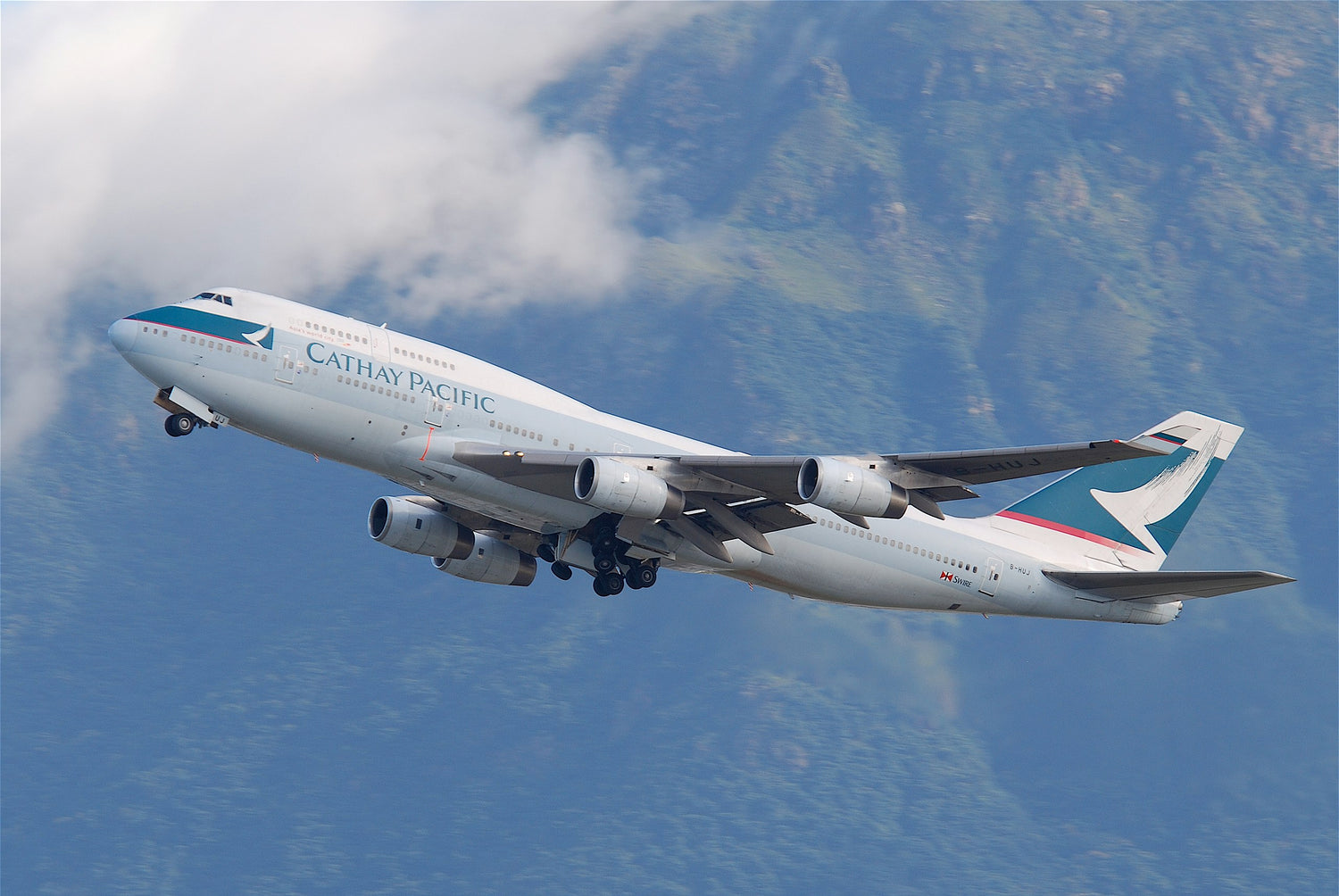 SQ Wings Cathay Pacific Boeing B747-400 B-HUJ 1/200 Aircraft Scale Model