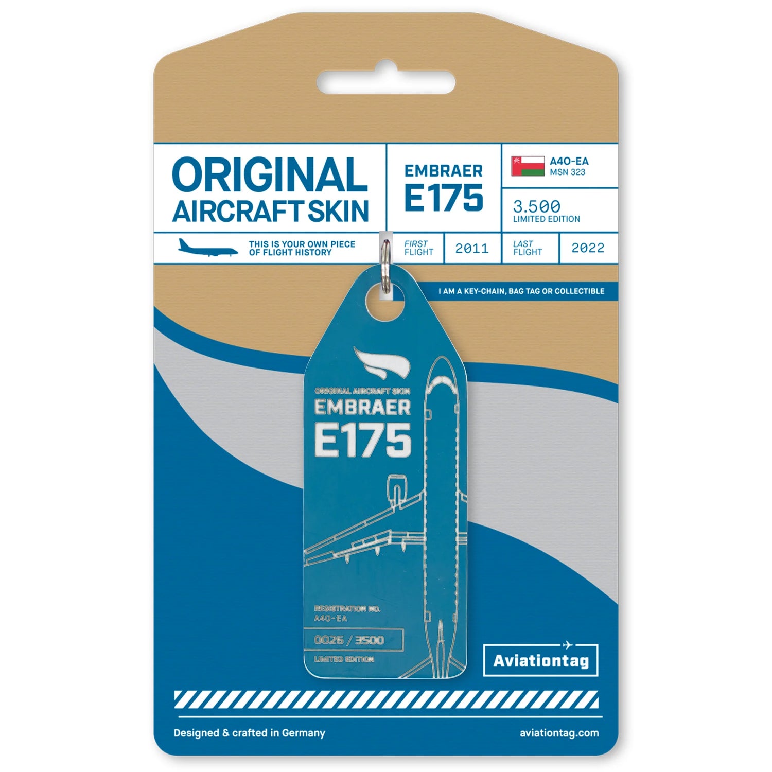 AviationTag Oman Air Embraer E175 - A4O-EA Petrol
