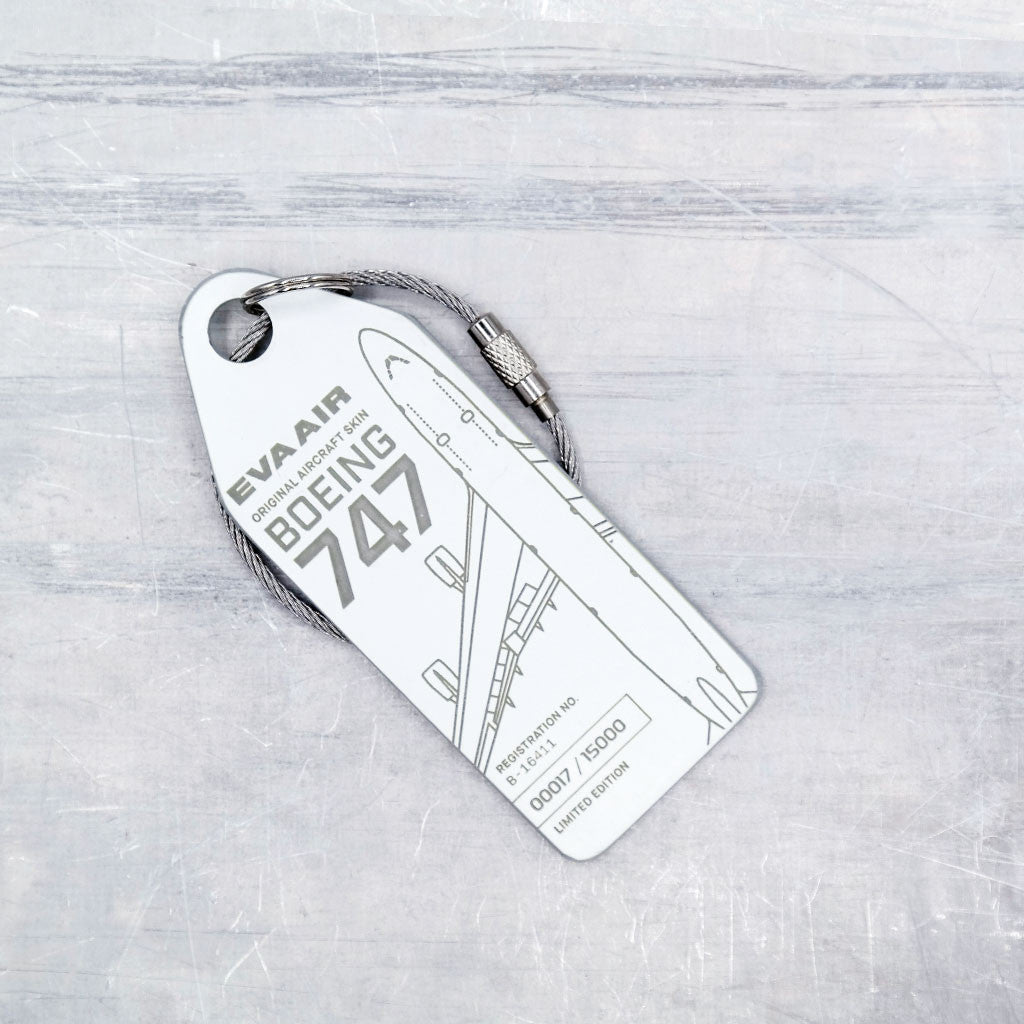 Aviationtag EVA Air Boeing 747 White - Aircraft Model Store