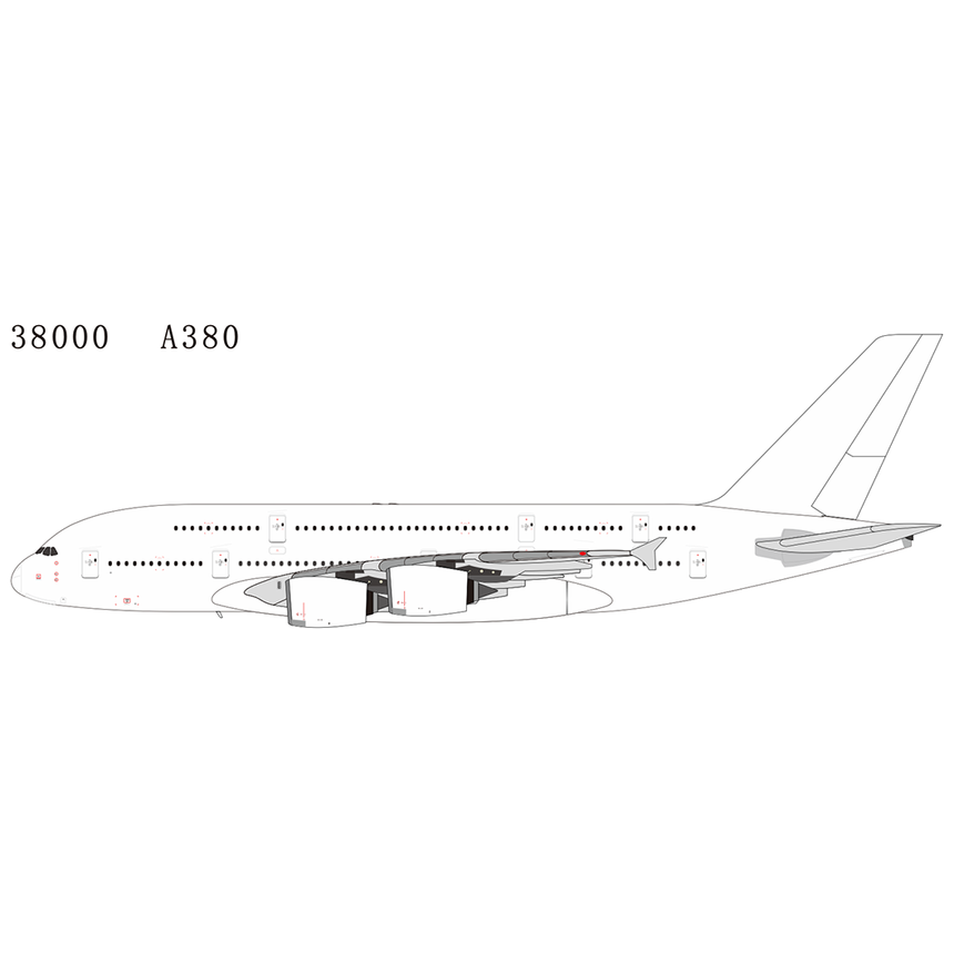 NG Models Blank Model Airbus A380-800 1/400 Aircraft Scale Model
