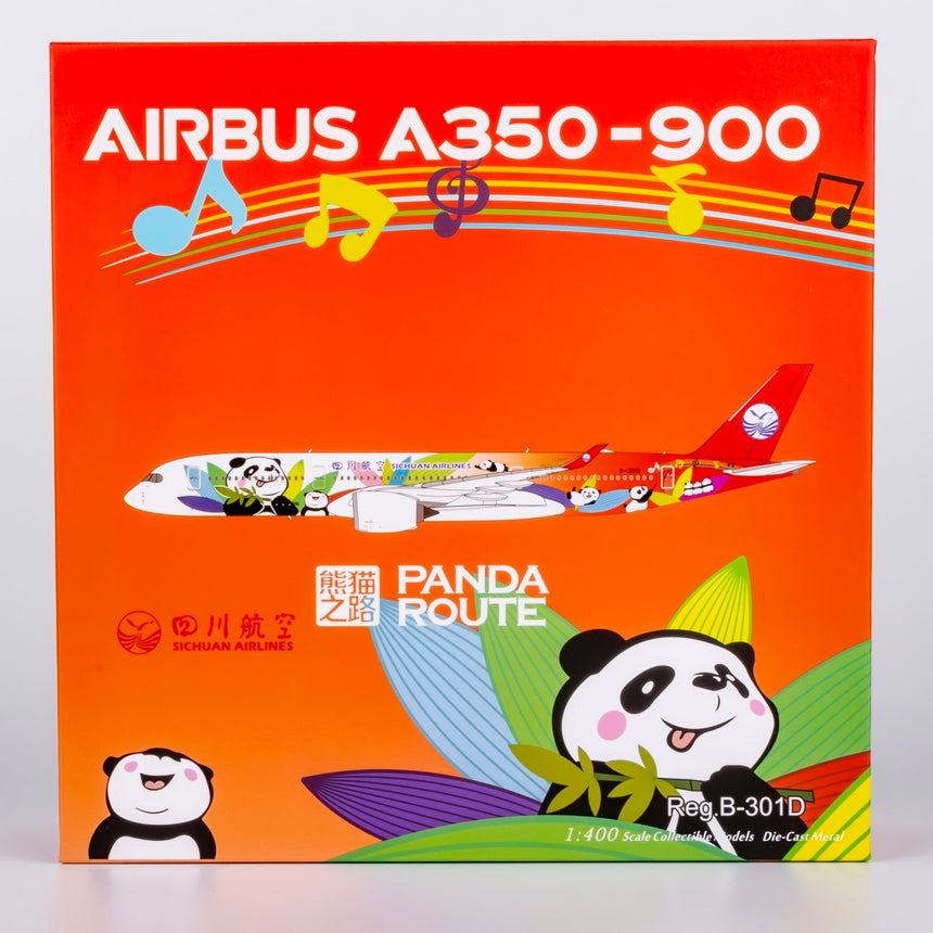 NG Models Sichuan Airlines Airbus A350-900 B-301D Panda cs (ULTIMATE COLLECTION) 1/400 Scale