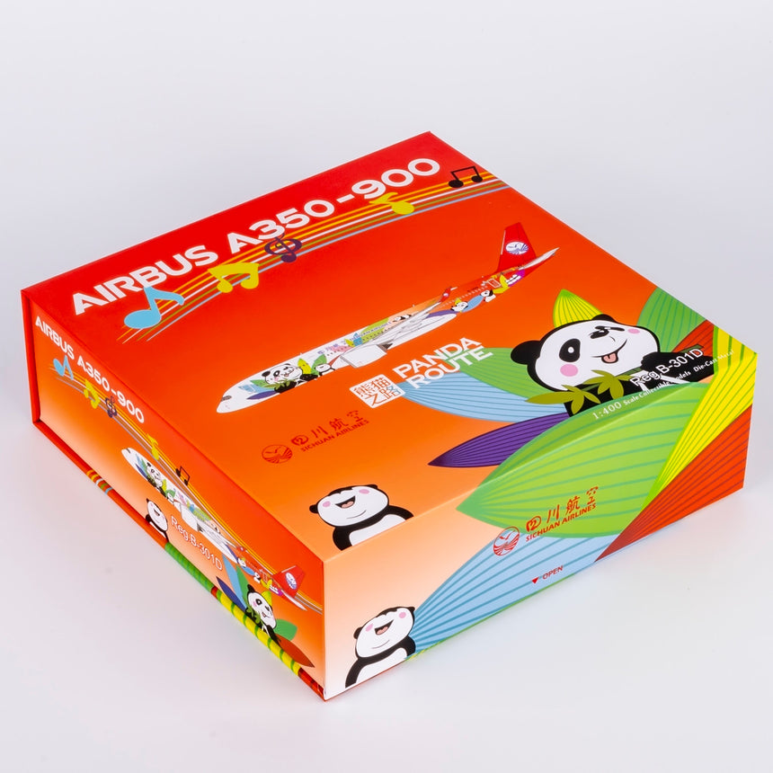 NG Models Sichuan Airlines Airbus A350-900 B-301D Panda cs (ULTIMATE COLLECTION) 1/400 Scale