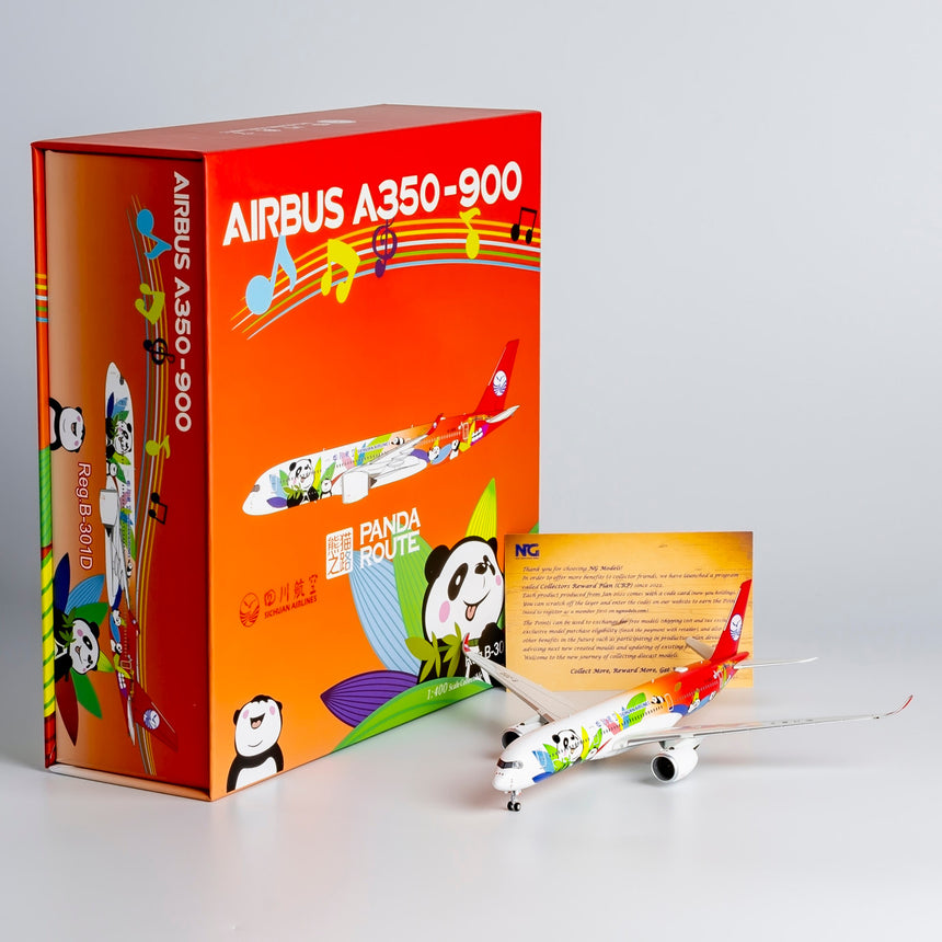 NG Models Sichuan Airlines Airbus A350-900 B-301D Panda cs (ULTIMATE COLLECTION) 1/400 Scale