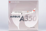 NG Models Japan Airlines (JAL) (Silver "AIRBUS A350" Titles) Airbus A350-900 JA02XJ 1/400 Scale