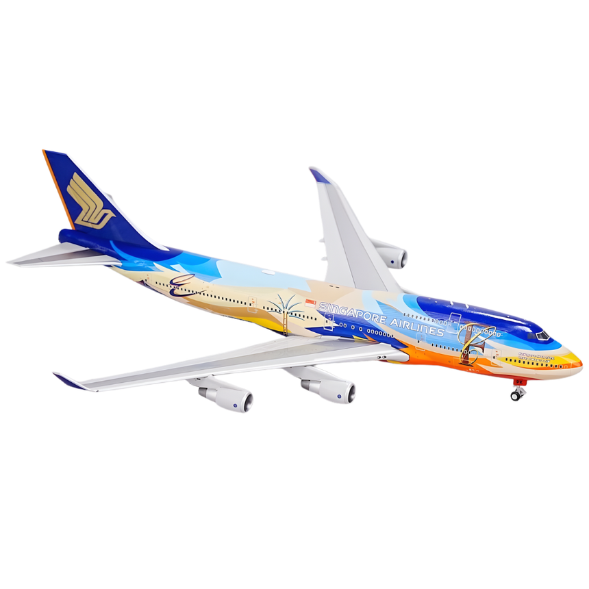 HX Models Singapore Airlines Boeing B747-400 9V-SPL "Tropical" Standard Version 1/400 Scale