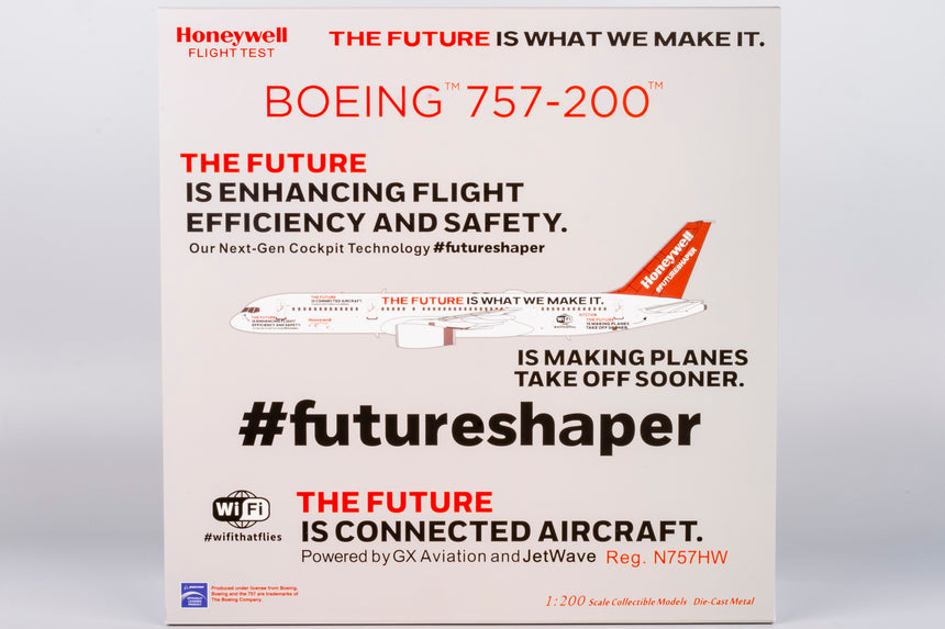 NG Models Honeywell Aviation Services 2021's Livery "The future is what we make it." Boeing 757-200 N757HW (with test bed) 1/200 Scale