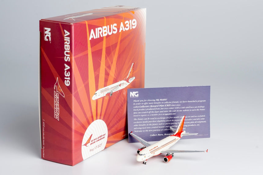 Air India Airbus A319-100 VT-SCF with "150 Years of Celebrating The Mahatma" sticker 1/400 Aircraft Scale Model