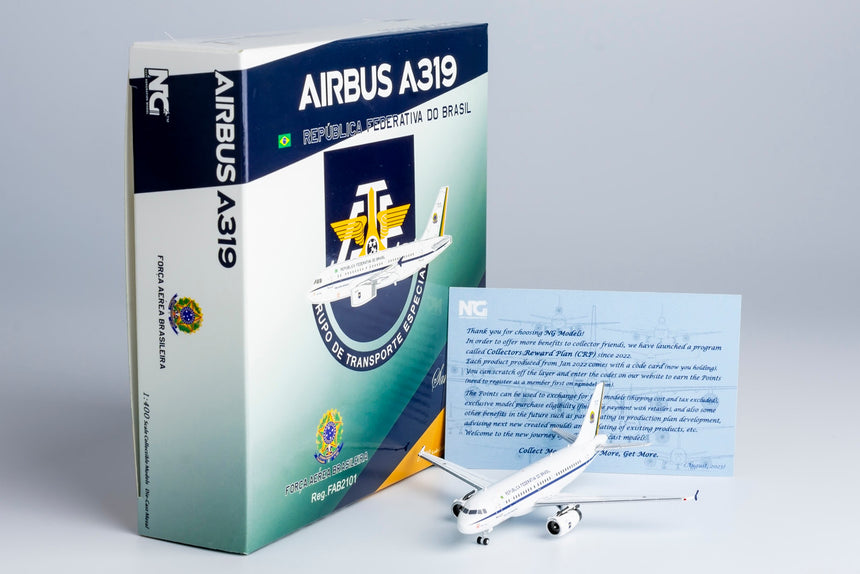 NG Models Brazilian Air Force Airbus A319-100 ACJ(VC-1A) FAB2101 Old Colours 1/400 Scale