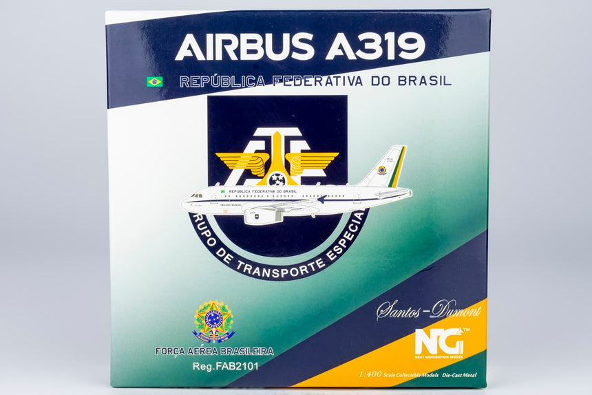 NG Models Brazilian Air Force Airbus A319-100 ACJ(VC-1A) FAB2101 Old Colours 1/400 Scale