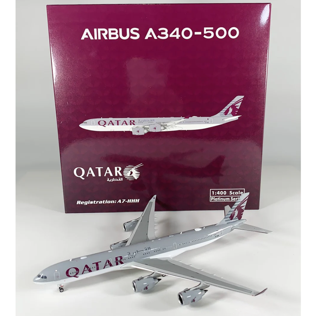 Phoenix Qatar Amini Flight Airbus A340-500 A7-HHH 1/400 Aircraft Scale Model