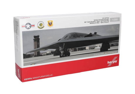 Herpa U.S. Air Force Northrop Grumman B-2A Spirit- 393rd Bomb Squadron "Tigers", Whiteman Air Base "Spirit of Arizona" 1/200 Aircraft Scale Model