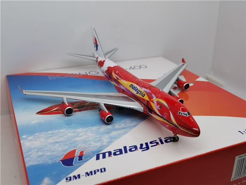 Phoenix Malaysian Airlines Boeing 747-400 Hibiscus Livery 9M-MPD 1/400 Aircraft Scale Model