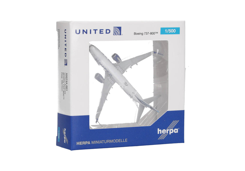 Herpa United Airlines Boeing 737-800 – N87531 1/500 Scale